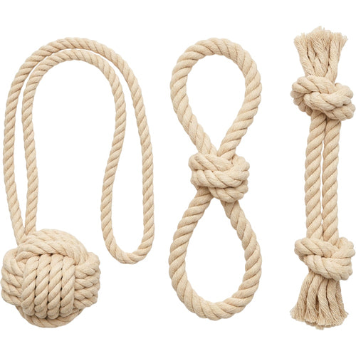 Gdfwn Cotton Rope Dog Toys Three Piece Natural - Product view
